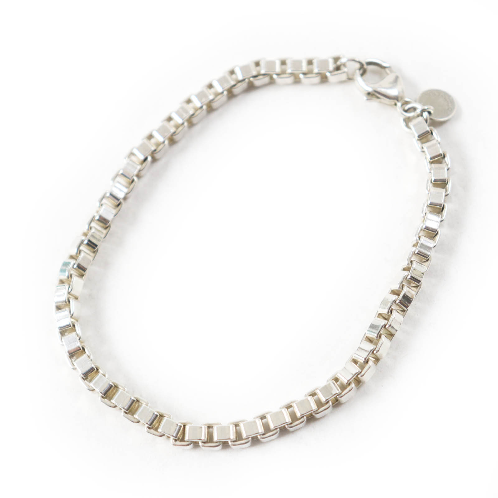 美品◎TIFFANY&Co. ティファニー ベネチアンブレスレット アクセサリー SV925 シルバー 箱・保存袋付き 重量15.4g レディース【中古】