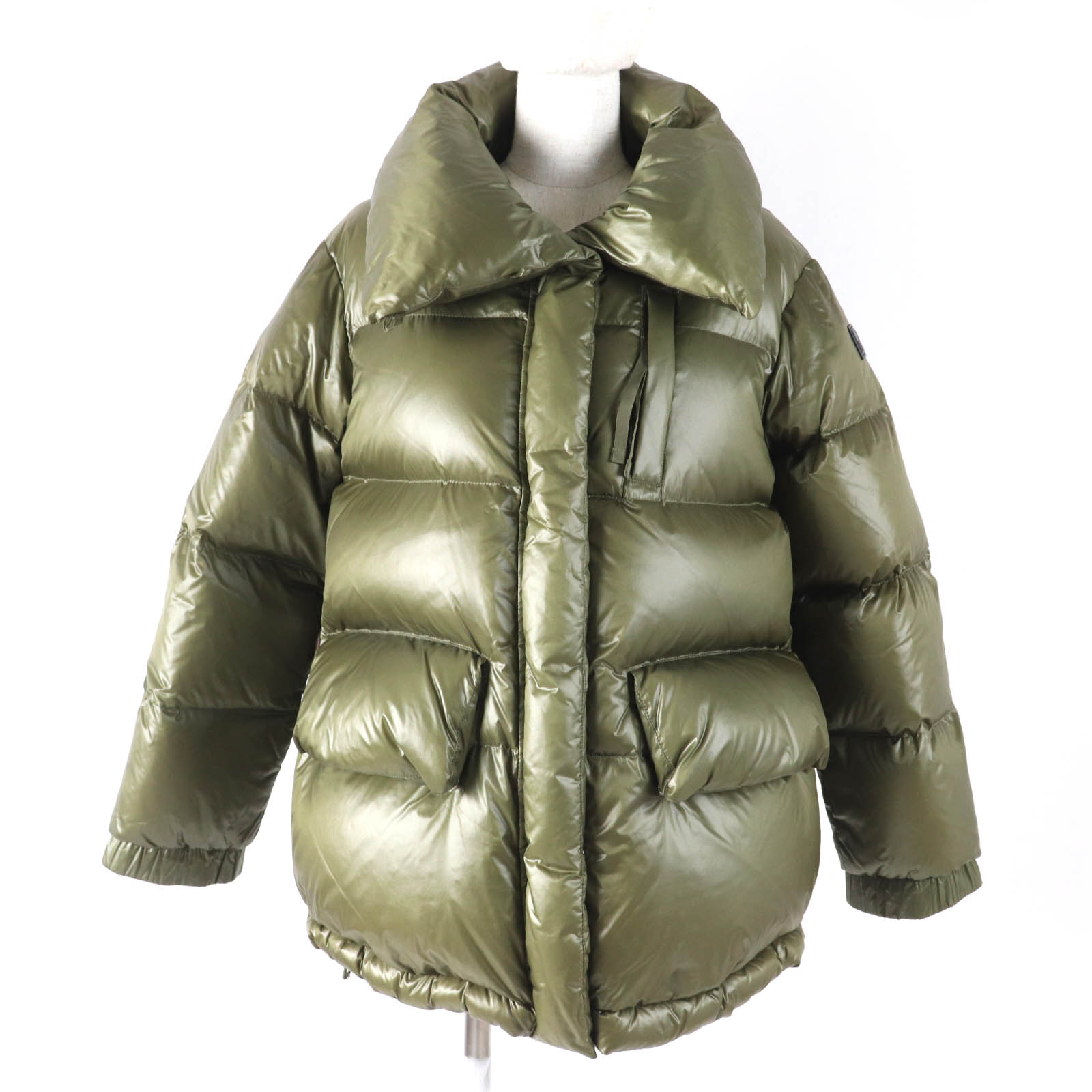 美品☆WOOLRICH ウールリッチ WWCPS2786 ALIQUIPPA PUFFY JACKET アルキッパパフィー ダウンジャケット カーキ S 正規品 レディース【中古】