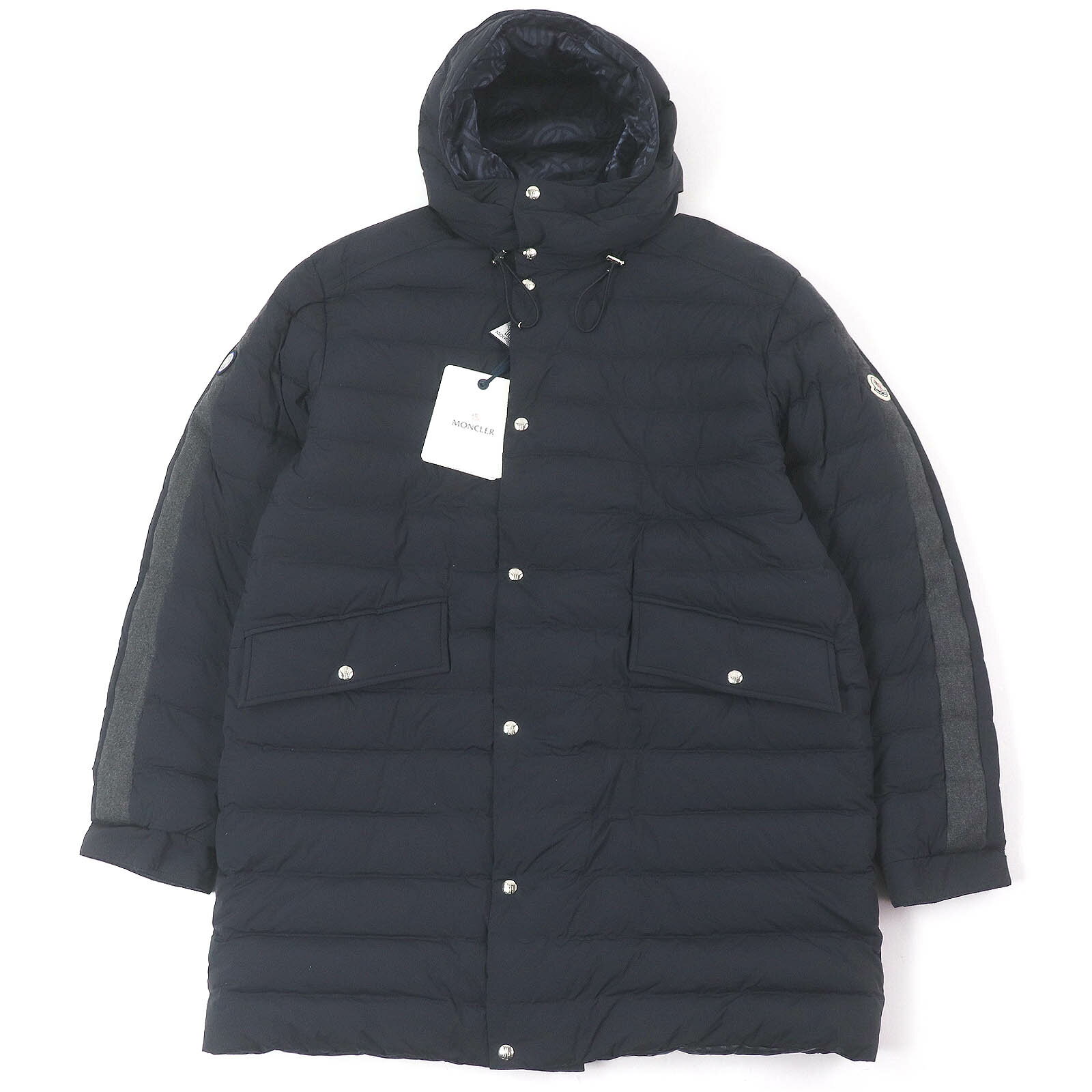 未使用品□MONCLER モンクレール 22AW INTER X MONCLER PARKA リバーシブル ダウンコー ジャケット ネイビー 3 イタリア製 国内正規品 メンズ【中古】