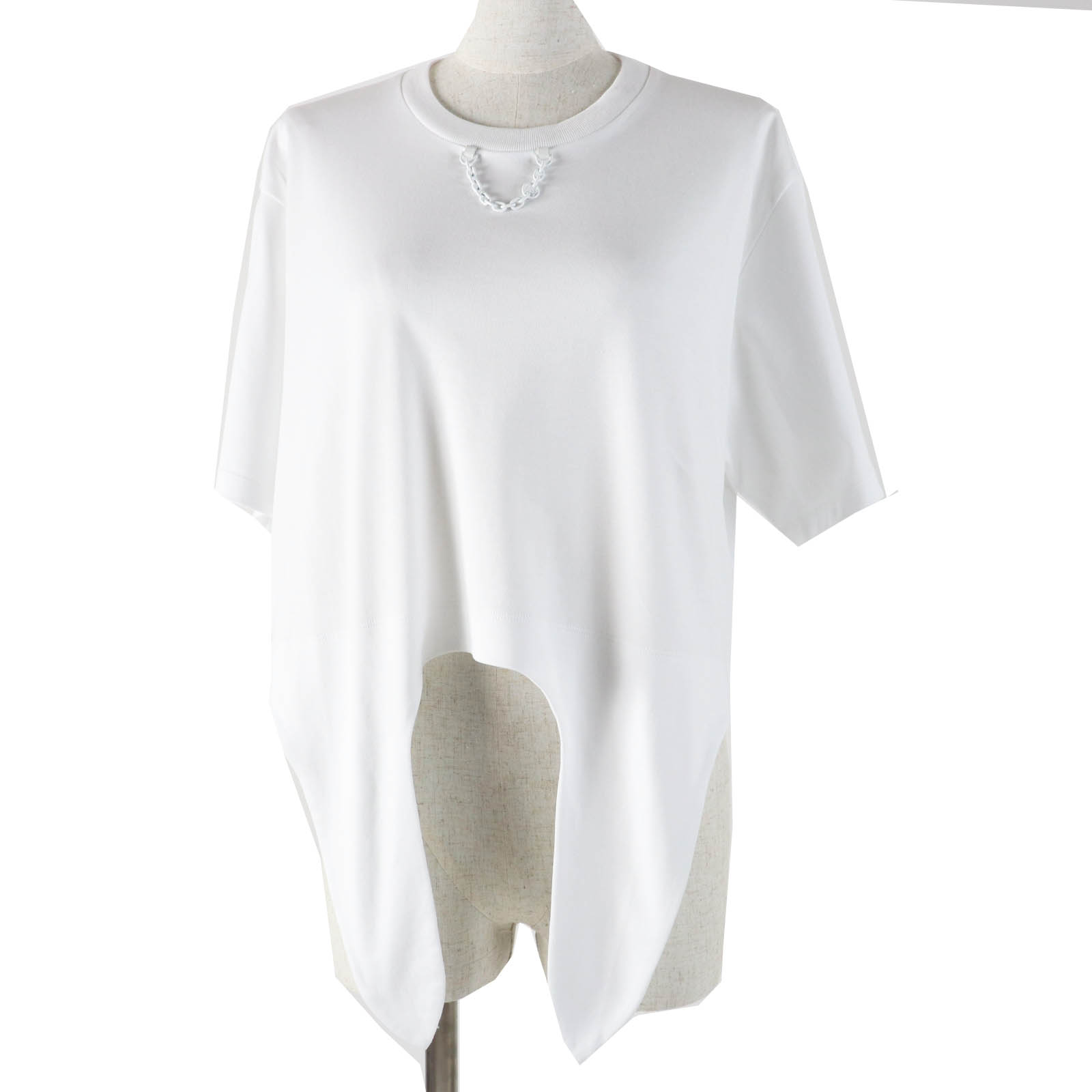 未使用品◎LOUIS VUITTON ルイヴィトン 23SS クロップド ボックス シルエット 半袖Tシャツ ホワイト L イタリア製 正規品 レディース【中古】