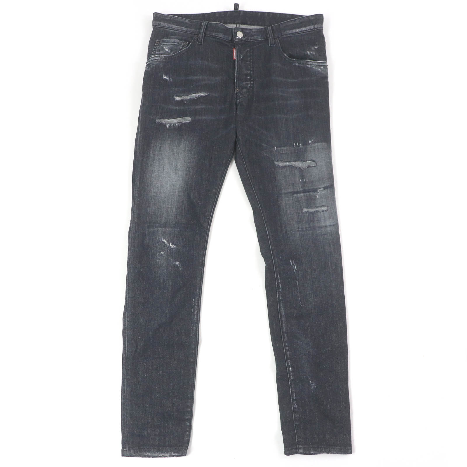 美品□DSQUARED2 ディースクエアード 21AW S71LB0979 Super Twinky Jean クラッシュ スキニー デニムパンツ インディゴブルー 48 イタリア製 正規品 メンズ【中古】