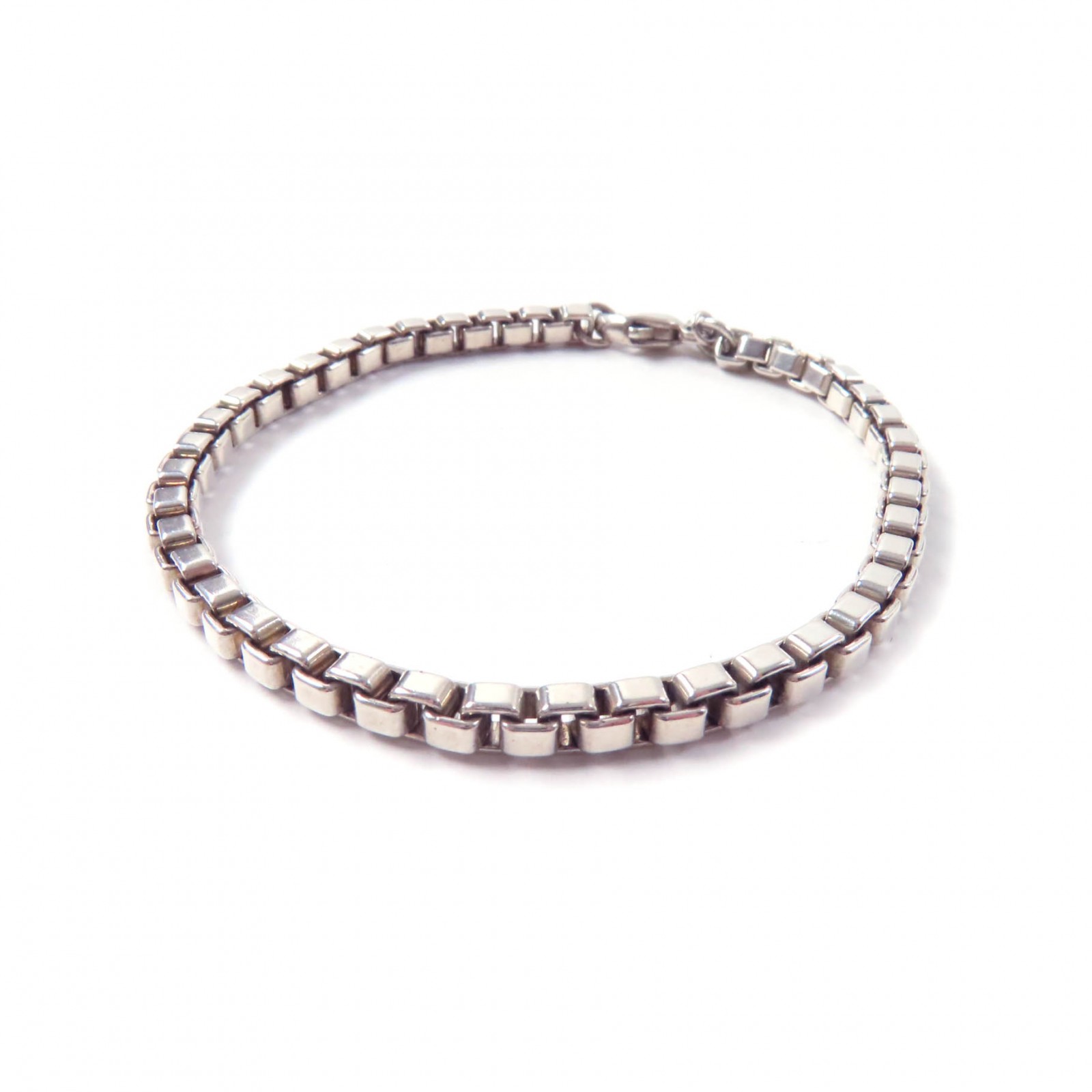良品★TIFFANY&Co. ティファニー ベネチアン リンク ブレスレット アクセサリー AG925 シルバー 重量15.8g レディース【中古】