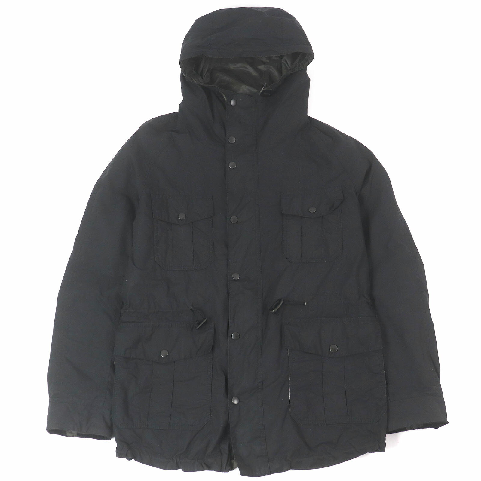 良品□Barbour MARGARET HOWELL バブアー マーガレットハウエル 579-225200 INVINCIBLE オイルドジャケット ブラック L イギリス製 正規品 メンズ【中古】