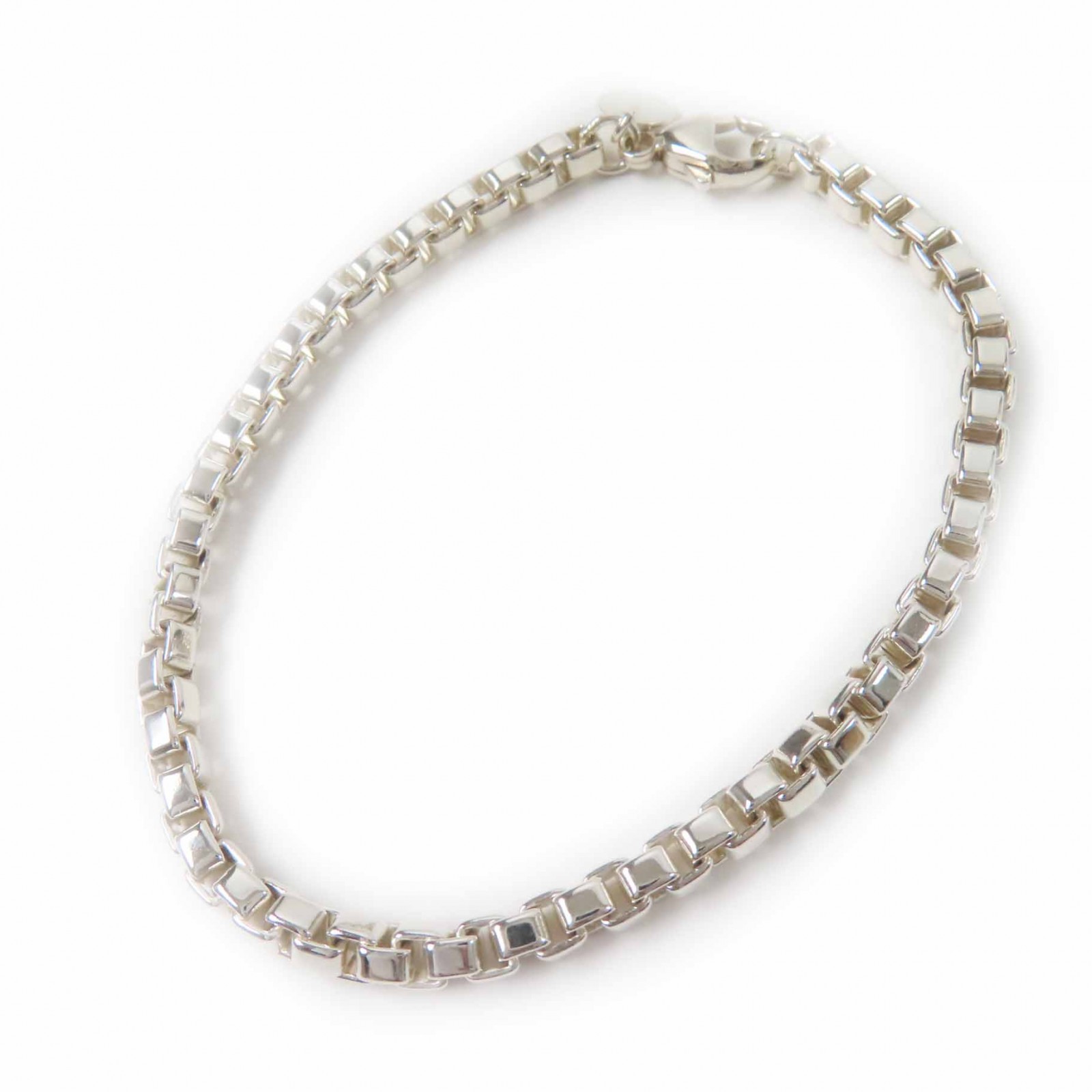 極美品◎TIFFANY&Co. ティファニー ベネチアン ブレスレット アクセサリー SV925 シルバー 箱・保存袋付き 重量15.5g レディース【中古】