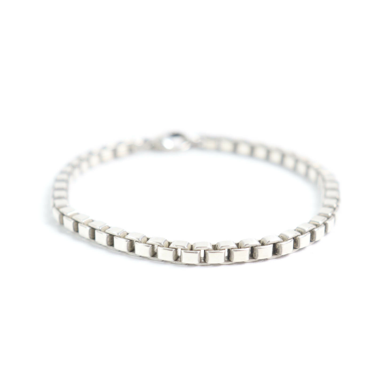 良品★TIFFANY&Co. ティファニー ベネチアン リンク ブレスレット アクセサリー SV925 シルバー 重量15.0g レディース【中古】
