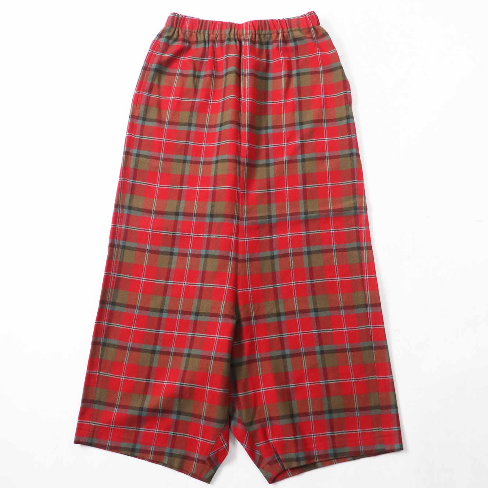 極美品◎robe de chambre COMMEdesGARCONS ローブドシャンブルコムデギャルソン 1997年製 RP-040020 ウール アーカイブ チェック柄 サルエルパンツ レッド系 日本製 正規品【中古】