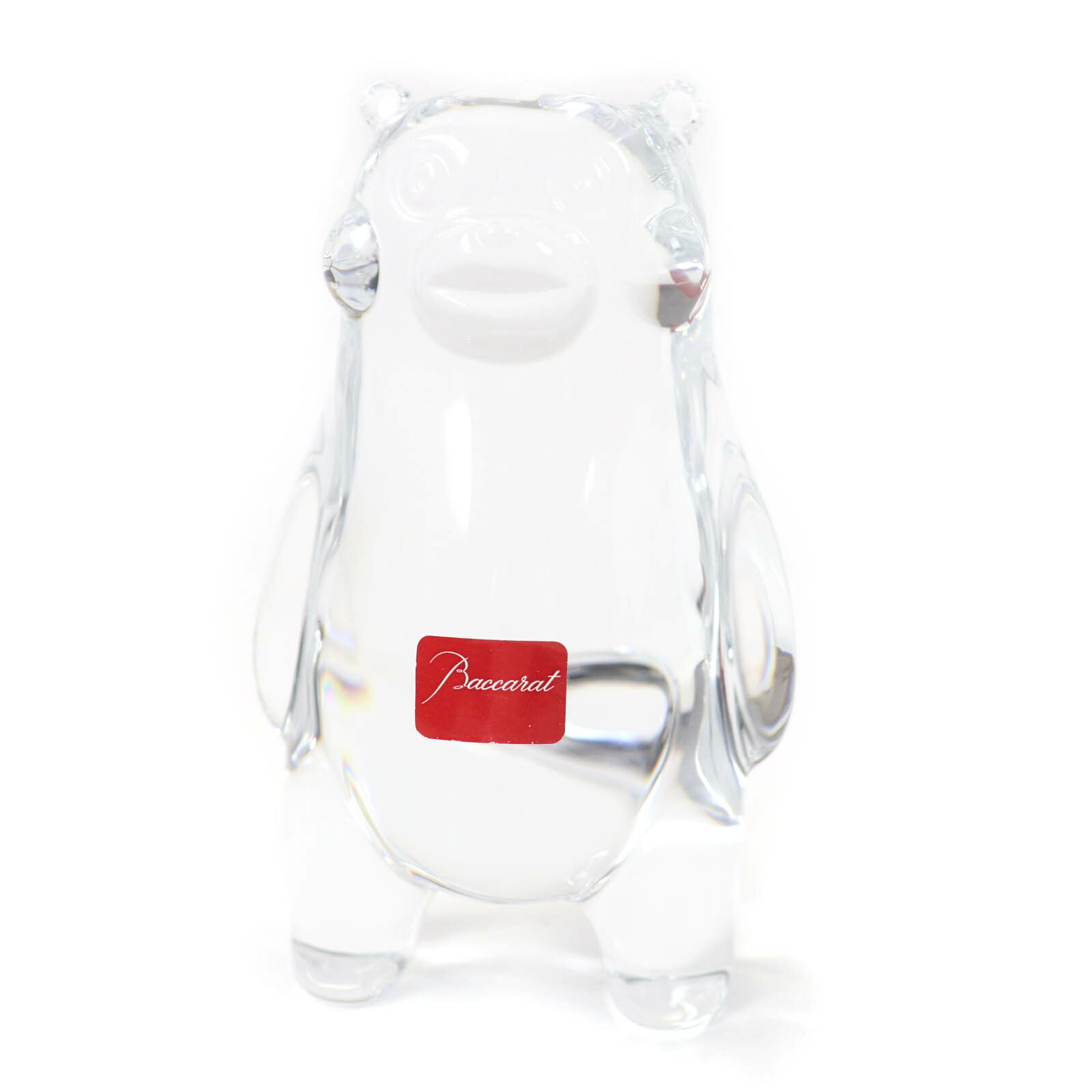 未使用品☆Baccarat バカラ KUMAMON クリスタルガラス くまモン 置物 インテリア オブジェ クリア 箱付き レディース【中古】