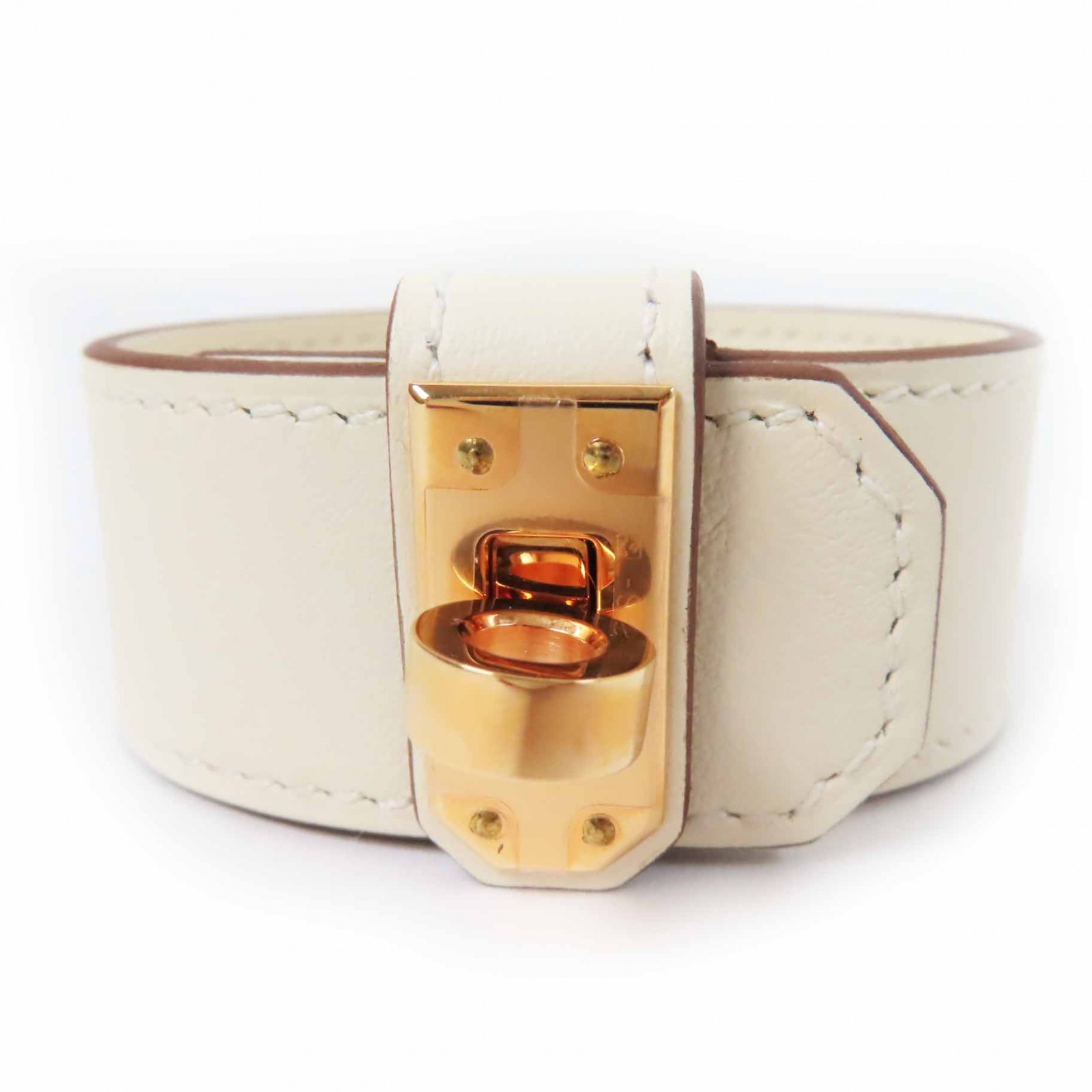 未使用品◎HERMES エルメス ケリーツイスト PM ローズゴールド金具 ブレスレット スイフト Nata ナタ T2 B刻印 箱・保存袋付き フランス製 正規品 レディース【中古】