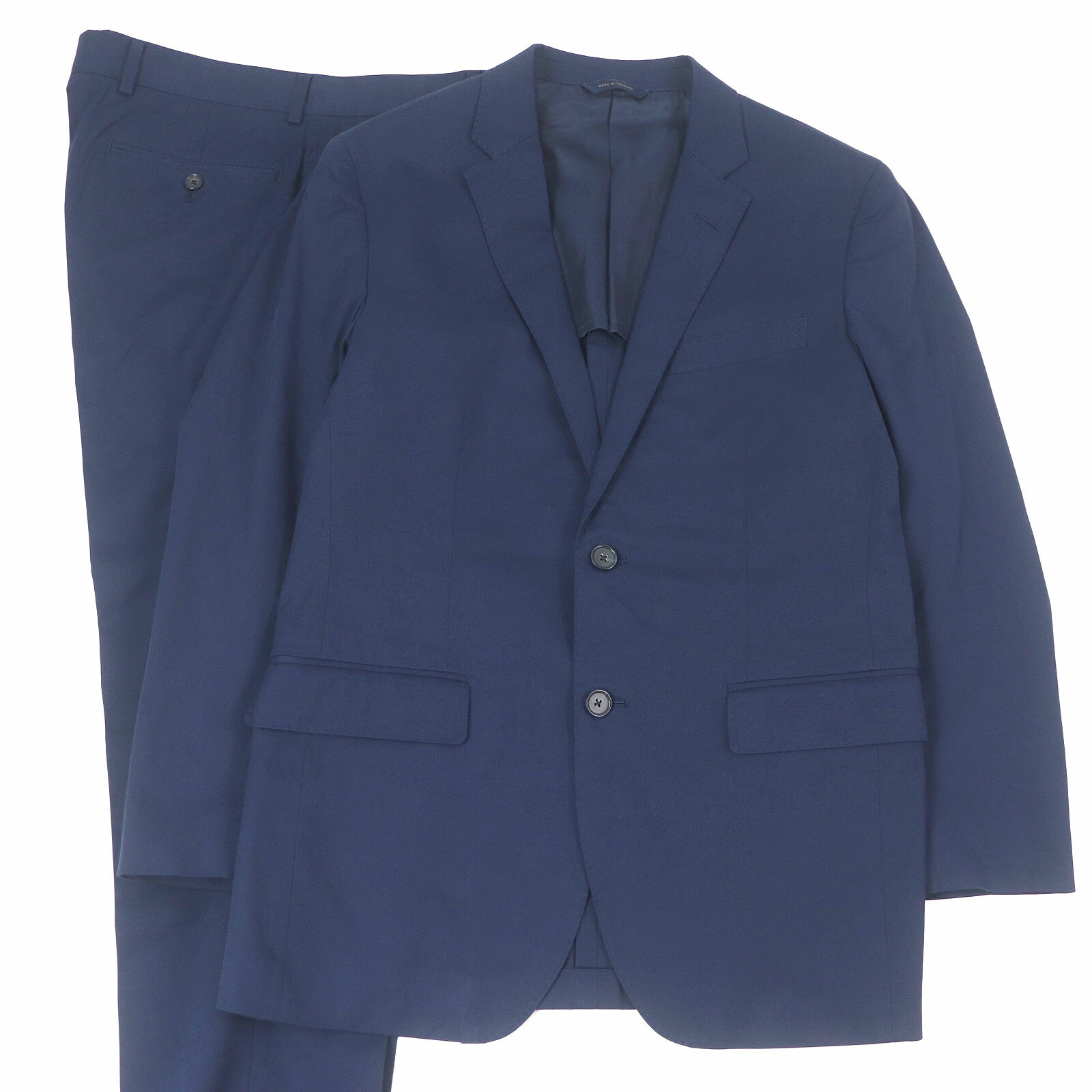 美品□Brooks Brothers ブルックスブラザーズ コットン MANTECO生地 シングルスーツ 上下セットアップ ネイビー 39S/W33 正規品 メンズ【中古】
