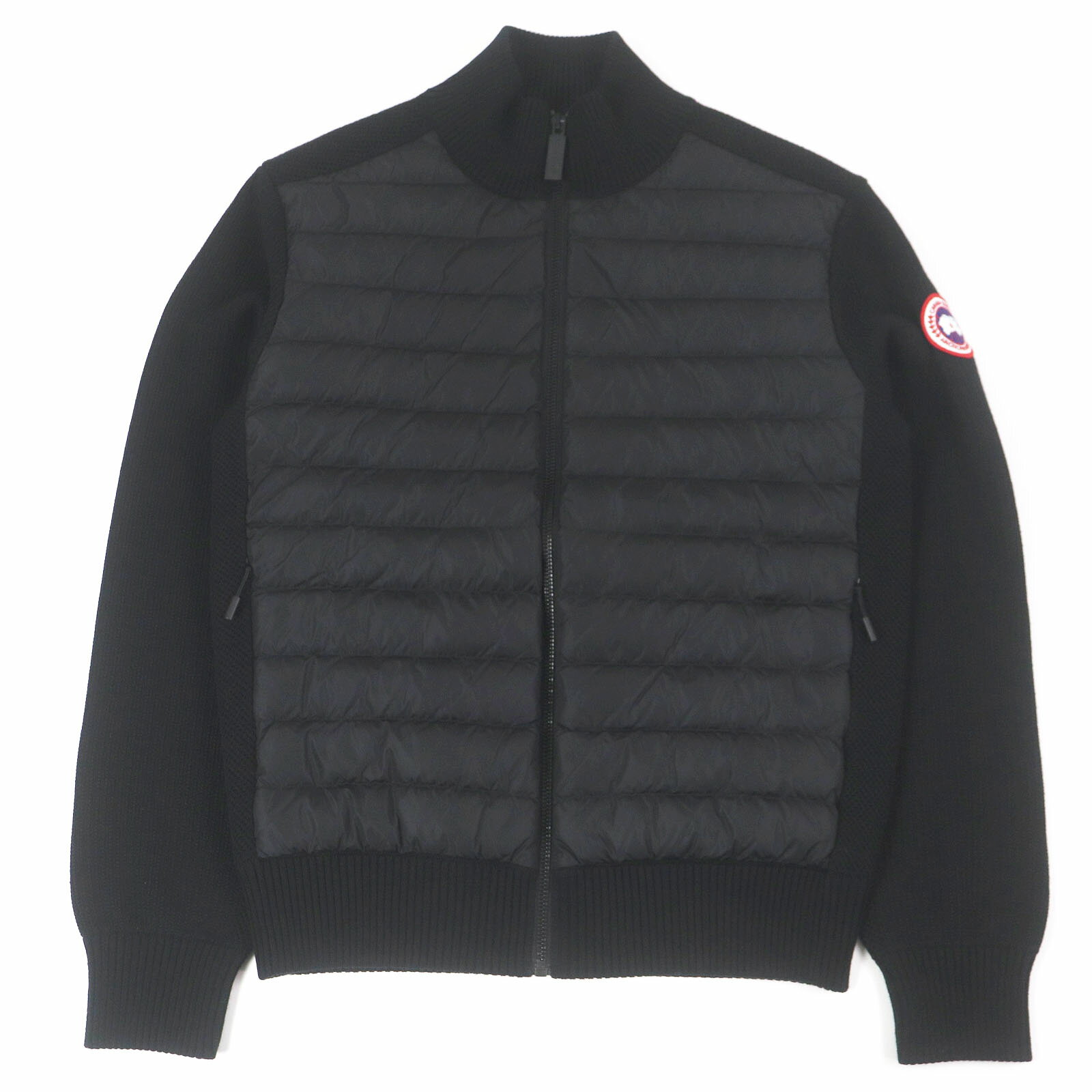 未使用品□CANADA GOOSE カナダグース 6830M Hybridge Knit Jacket ハイブリッジ ウール ダウン切替 ニットジャケット ブラック S 正規品 メンズ【中古】