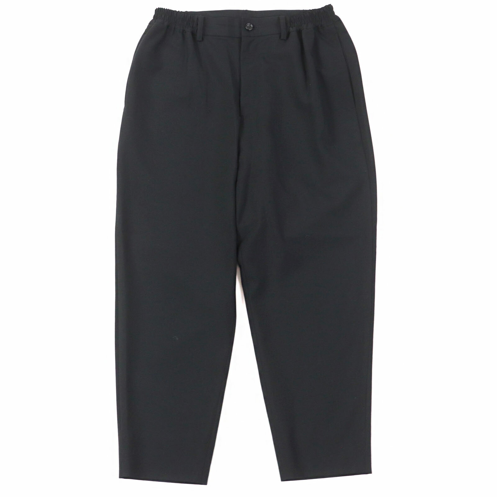極美品○COMME des GARCONS COMME des GARCONS コムデギャルソン コムデギャルソン 2021年製 RI-P004 ウール100% コムコム AD2021 ウエストゴム ジッパーフライ イージー スラックス パンツ ブラック S 日本製 正規品 レディース【中古】