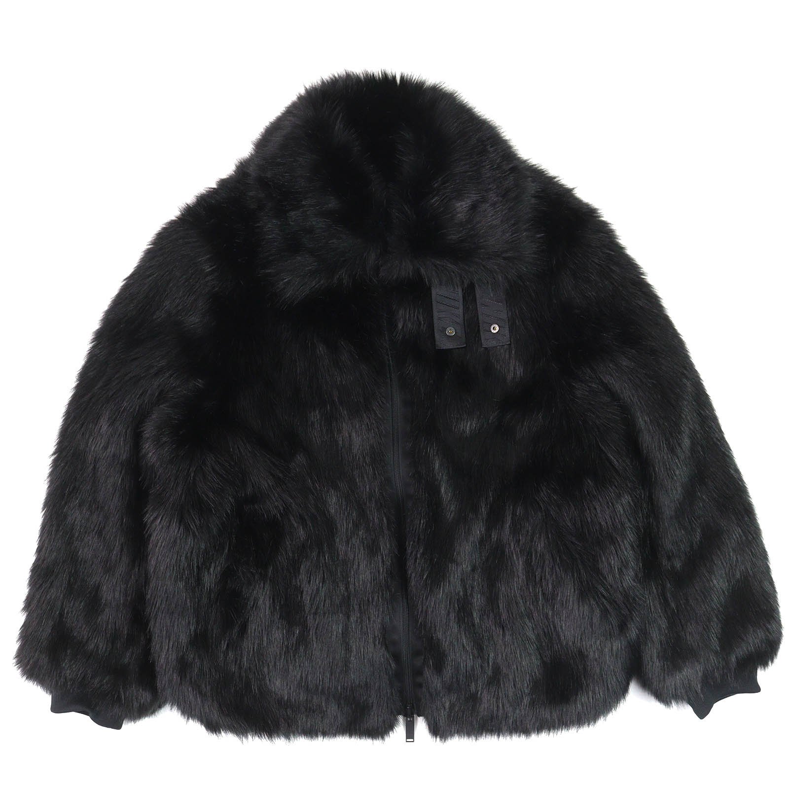 極美品△NIKE AMBUSH ナイキ アンブッシュ 18AW AQ9225-020 Reversible Faux Fur Jacket リバーシブル 中綿入り フェイクファー ブルゾン ジャケット ブラック L 正規品 メンズ【中古】