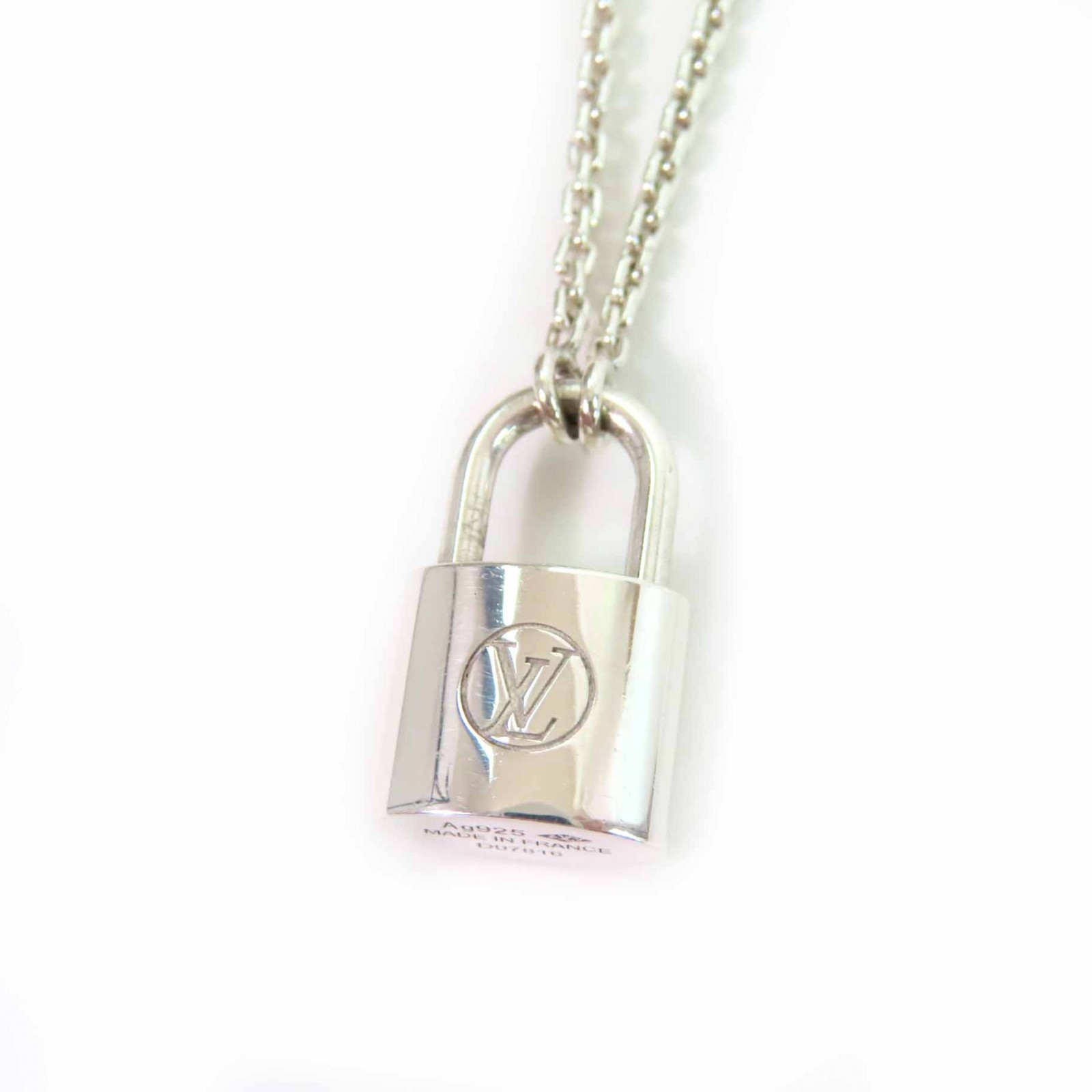 美品◎LOUIS VUITTON ルイヴィトン Q93559 パンダンティフ ロックイット ネックレス ペンダント AG925 シルバー 箱・保存袋付き フランス製 レディース【中古】