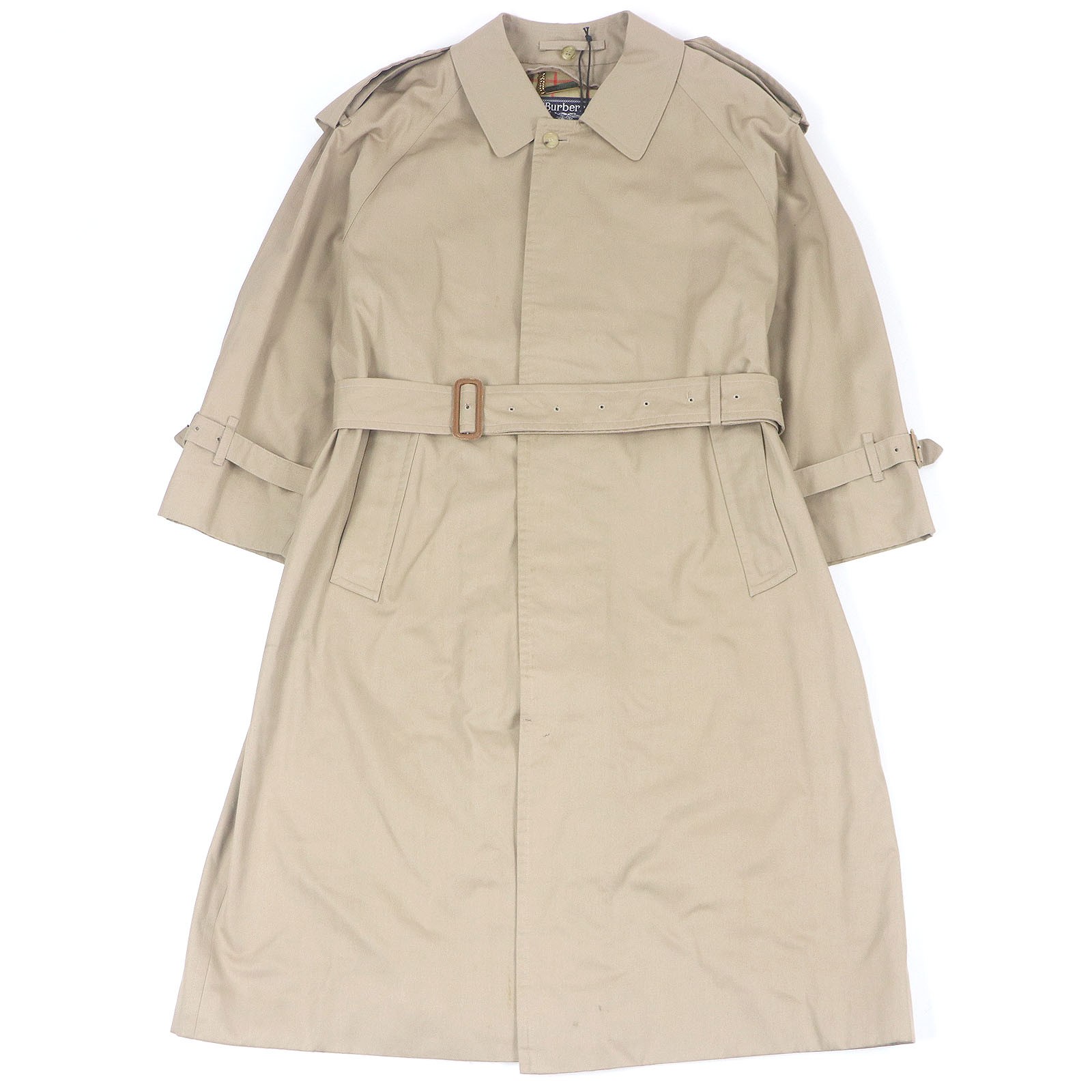 人気□Burberrys バーバリー ヴィンテージ Trench Restored 伊勢丹新宿限定 20/78 裏ノバチェック トレンチコート ベージュ Lサイズ相当 メンズ【中古】