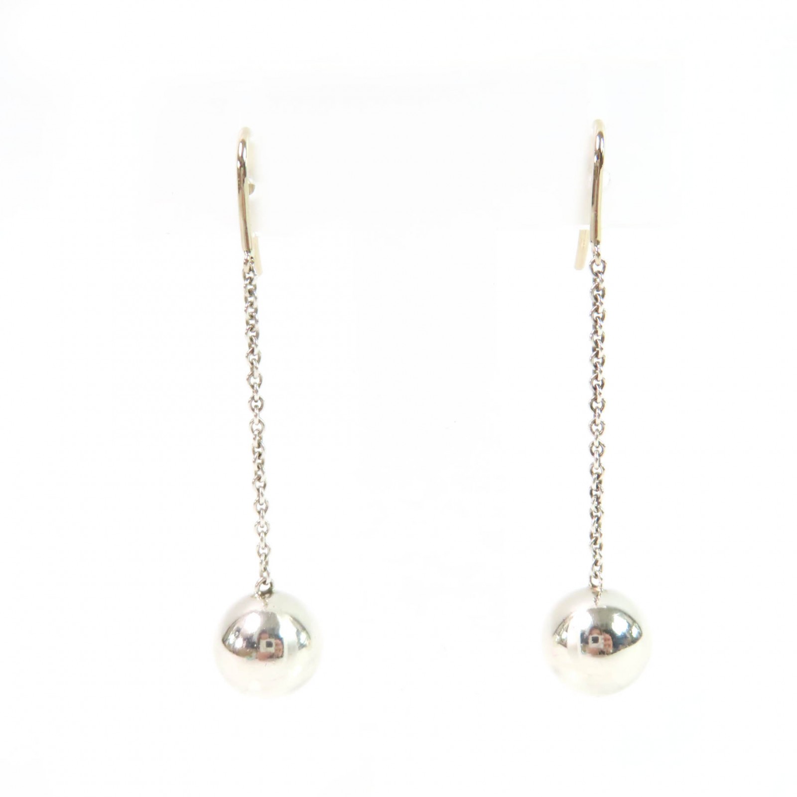 美品☆TIFFANY&Co. ティファニー ハードウエア ボールピアス アクセサリー SV925 シルバー 保存袋付き 重量4.7g レディース【中古】