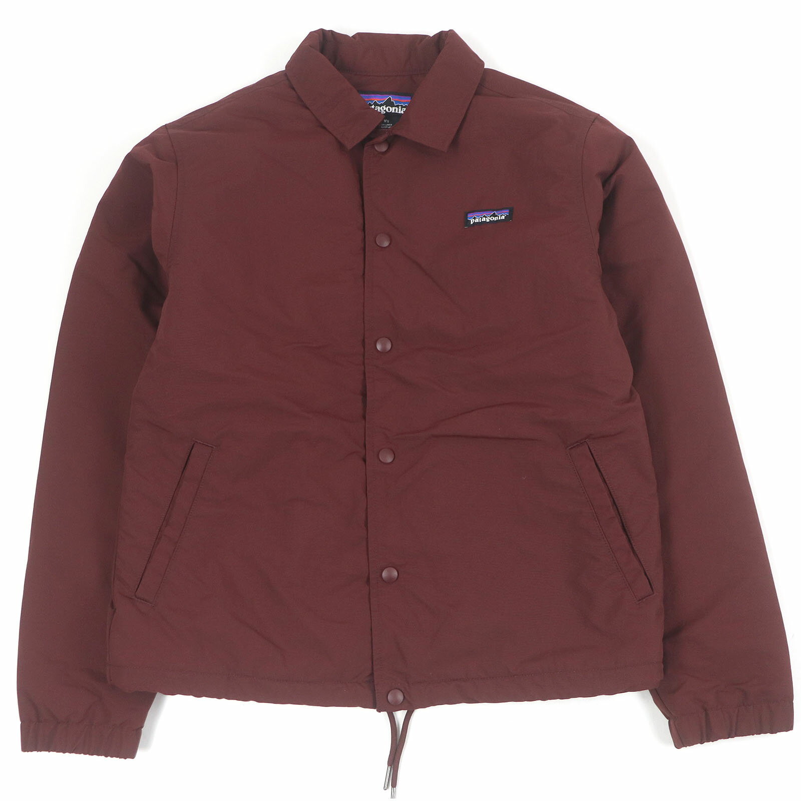 極美品□patagonia パタゴニア 21AW 20415 Lined Isthmus Coaches Jacket 裏フリース 中綿入り コーチジャケット ボンバージャケット ボルドー XS 正規品 メンズ【中古】