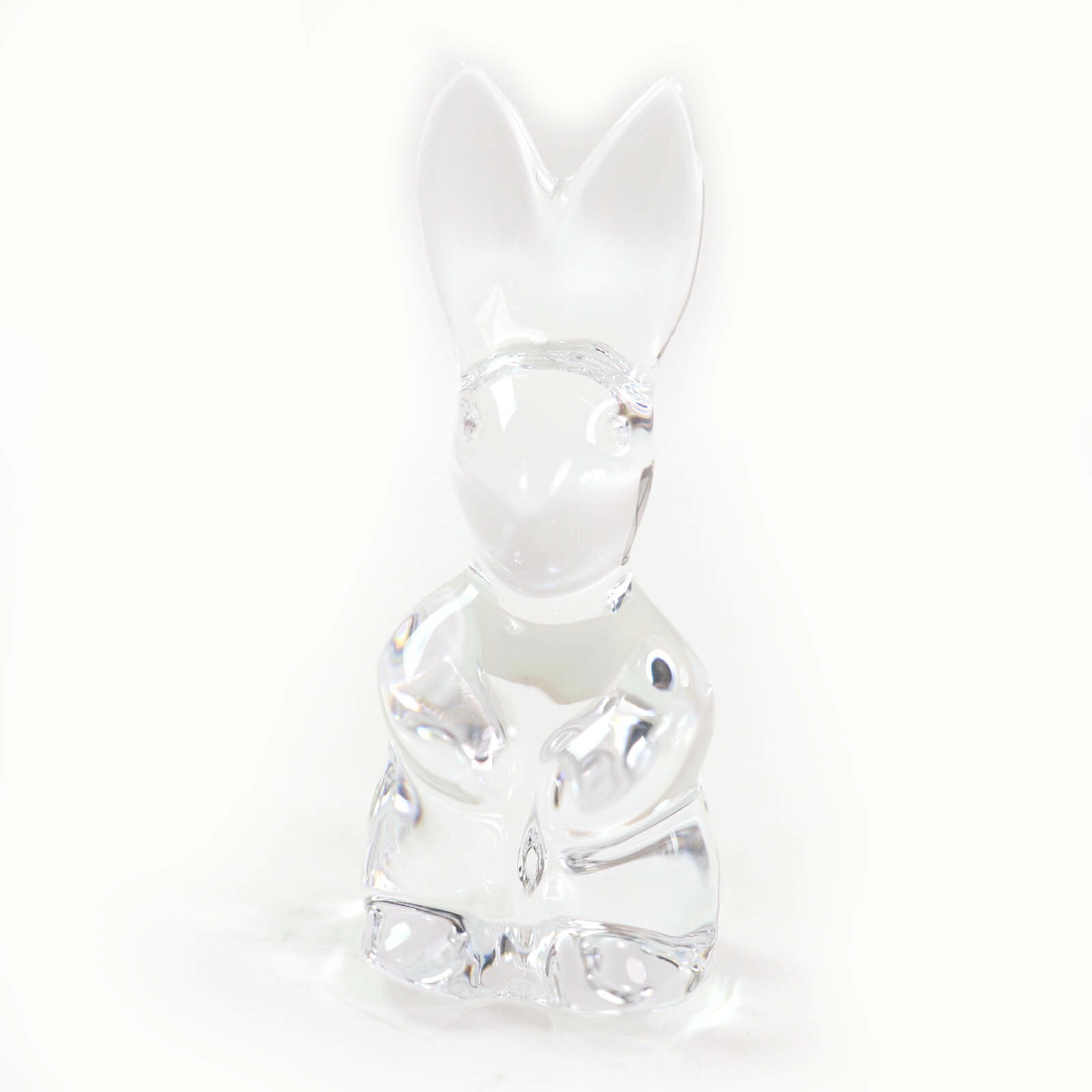 極美品☆Baccarat バカラ クリスタルガラス ウサギ 兎 置物 インテリア オブジェ クリア フランス製 レディース【中古】