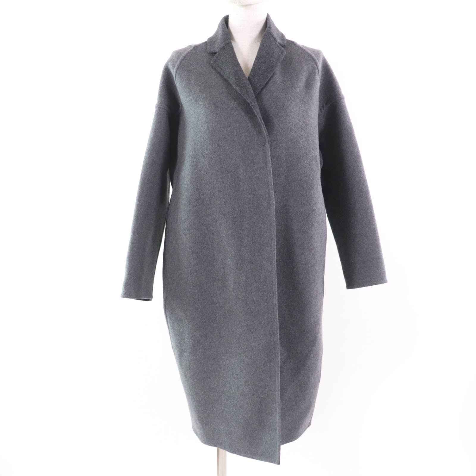 極美品☆Stella McCartney ステラマッカートニー 573928 Bilpin Coat ビルピンコート ウール100％ コート グレー 34 イタリア製 正規品 レディース【中古】