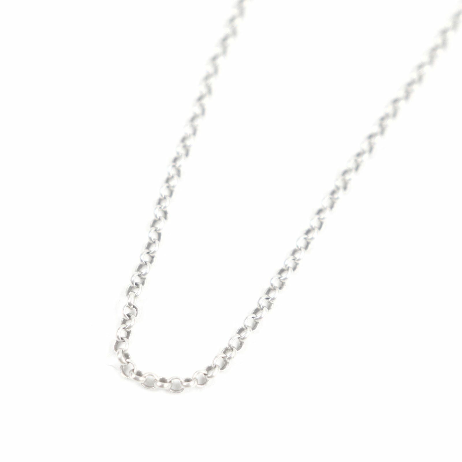 美品□CHROME HEARTS クロムハーツ SV925 ロールチェーン 18インチ チェーンネックレス アクセサリー シルバー 重量4.9g メンズオススメ【中古】