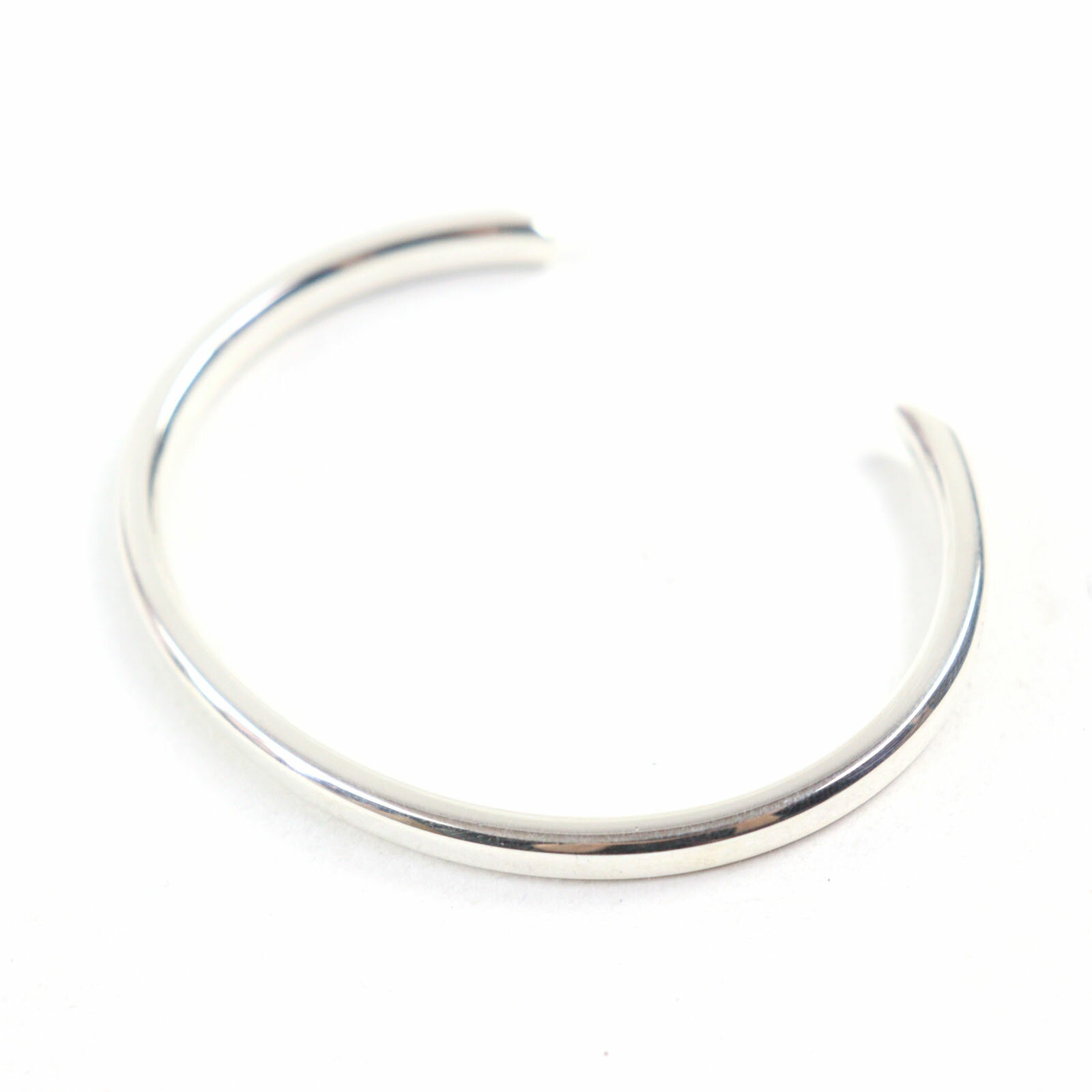 美品○TIFFANY&Co. ティファニー メイカーズ ナロー AG925 ロゴ刻印 バングル シルバー 重量16.06g メンズおすすめ【中古】