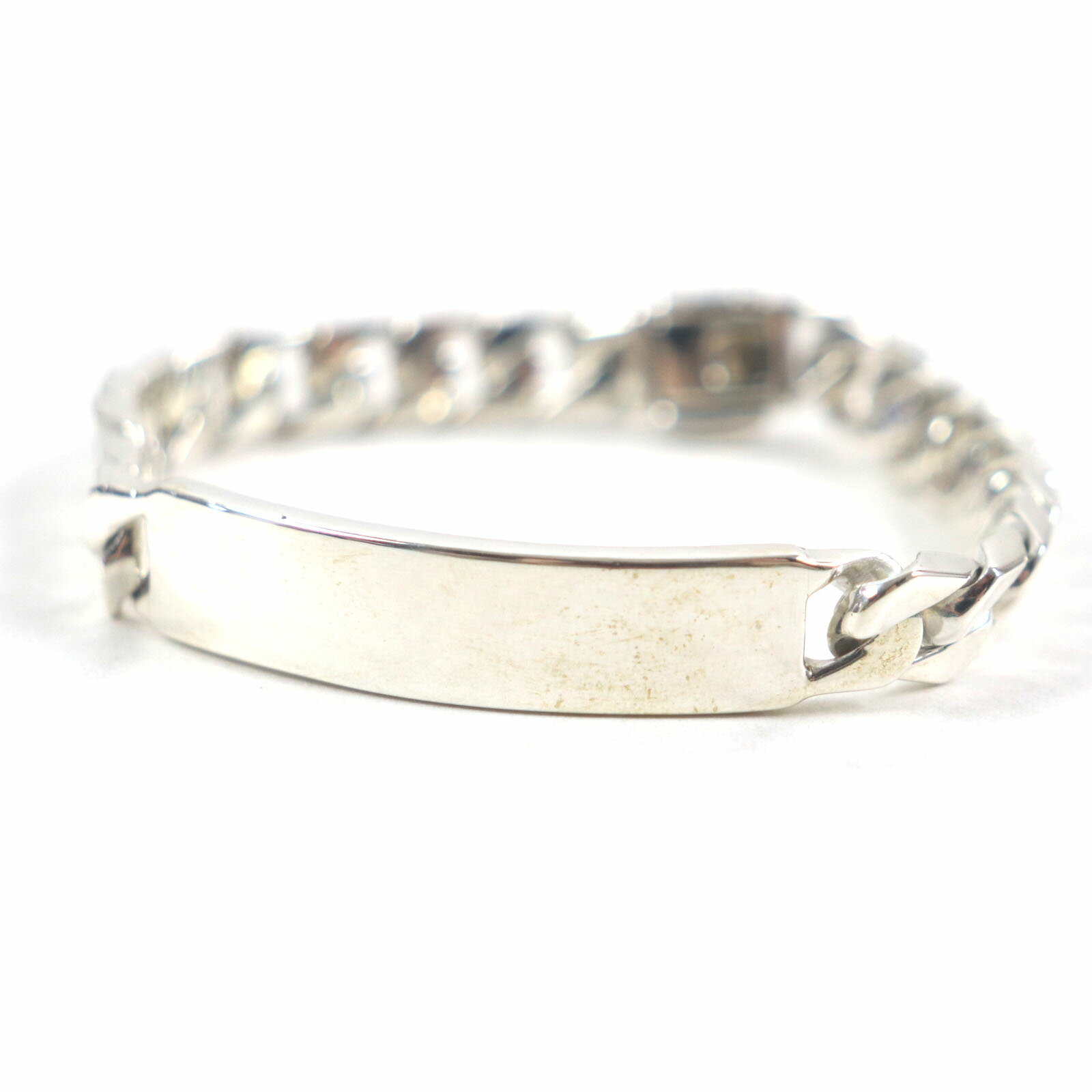 極美品▼TIFFANY&Co. ティファニー ヴィンテージ 喜平 925 チェーン IDブレスレット シルバー イタリア製 重量51.38g メンズ レディース アクセサリー【中古】