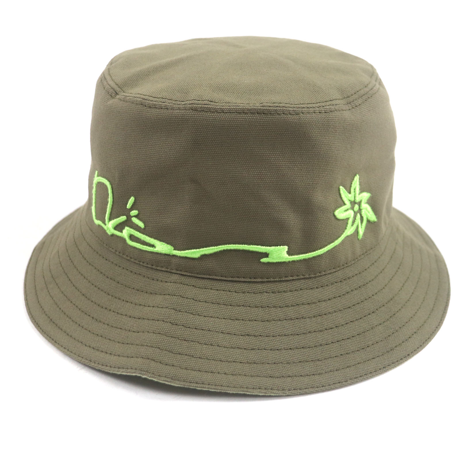 未使用品▼DIOR Cactus Jack ディオール オム カクタスジャック 033C906U4511 刺繍入り 帽子 バケットハット カーキ M イタリア製 メンズ【中古】
