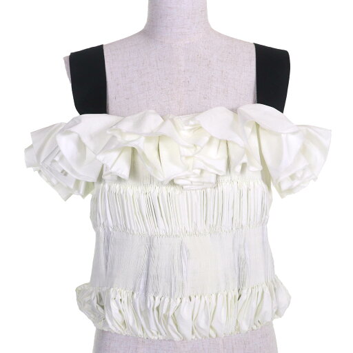 【ドンドン見直し】極美品△RENATA BRENHA レナータブレナ 92-01-11-01006 トップバッグ ノースリーブ トップス オフホワイト ブラック 日本サイズ約S~M相当 正規品 レディース【中古】