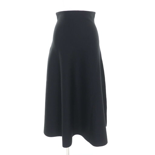 極美品★LOUIS VUITTON ルイヴィトン 25SS Aライン ニット ロング スカート ブラック S ハンガー・ガーメント付き イタリア製 正規品 レディース【中古】