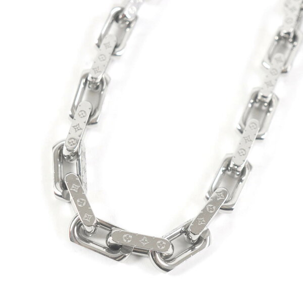美品□LOUIS VUITTON ルイヴィトン 2022年製 M00307 ネックレス・チェーン モノグラム アクセサリー シルバー 箱・保存袋付き イタリア製 メンズ【中古】