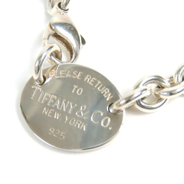 美品△TIFFANY&Co. ティファニー リターントゥティファニー オーバルタグ チョーカー ネックレス アクセサリー SV925 シルバー 重量53.2g メンズ【中古】